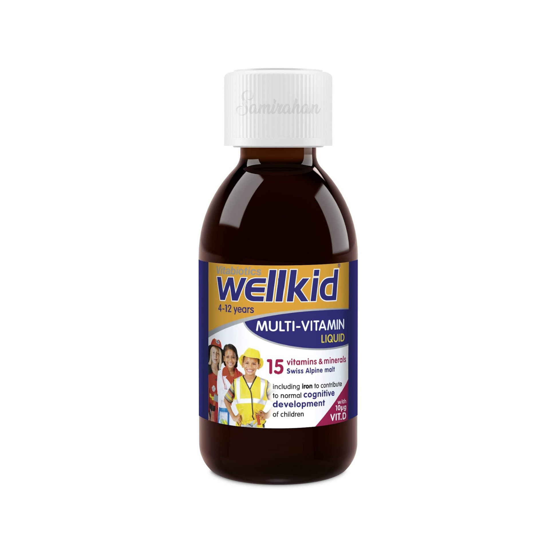 Vitabiotics Wellkid Multi Vitamin Liquid provides a comprehensive range of vitamins. Ideal energy imported Alpine Minerals support original brand Best UK based development child healthcare alcohol free Multi vitamin Orange Food supplement Nutrition kids Expert doctor Recommending available price in bd Dhaka Bangladesh