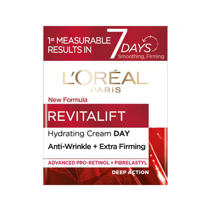 oreal Paris Revitalift Day Cream Anti wrinkle Extra Firming Turn back the clock with revitalift. Best imported foreign Bridal look Weeding Makeup authentic real original Sun protect genuine real premium quality facial glow skincare brand smooth Australia cheap price in Dhaka BD Chittagong Sylhet Rajshahi Bangladesh.