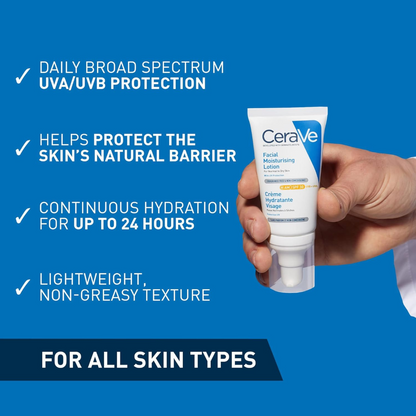 CeraVe AM Facial Lotion moisturizer SPF 50+ provides  protection dry Dark spot Best Pimple import UK genuine authentic premium beauty skincare low price in BD