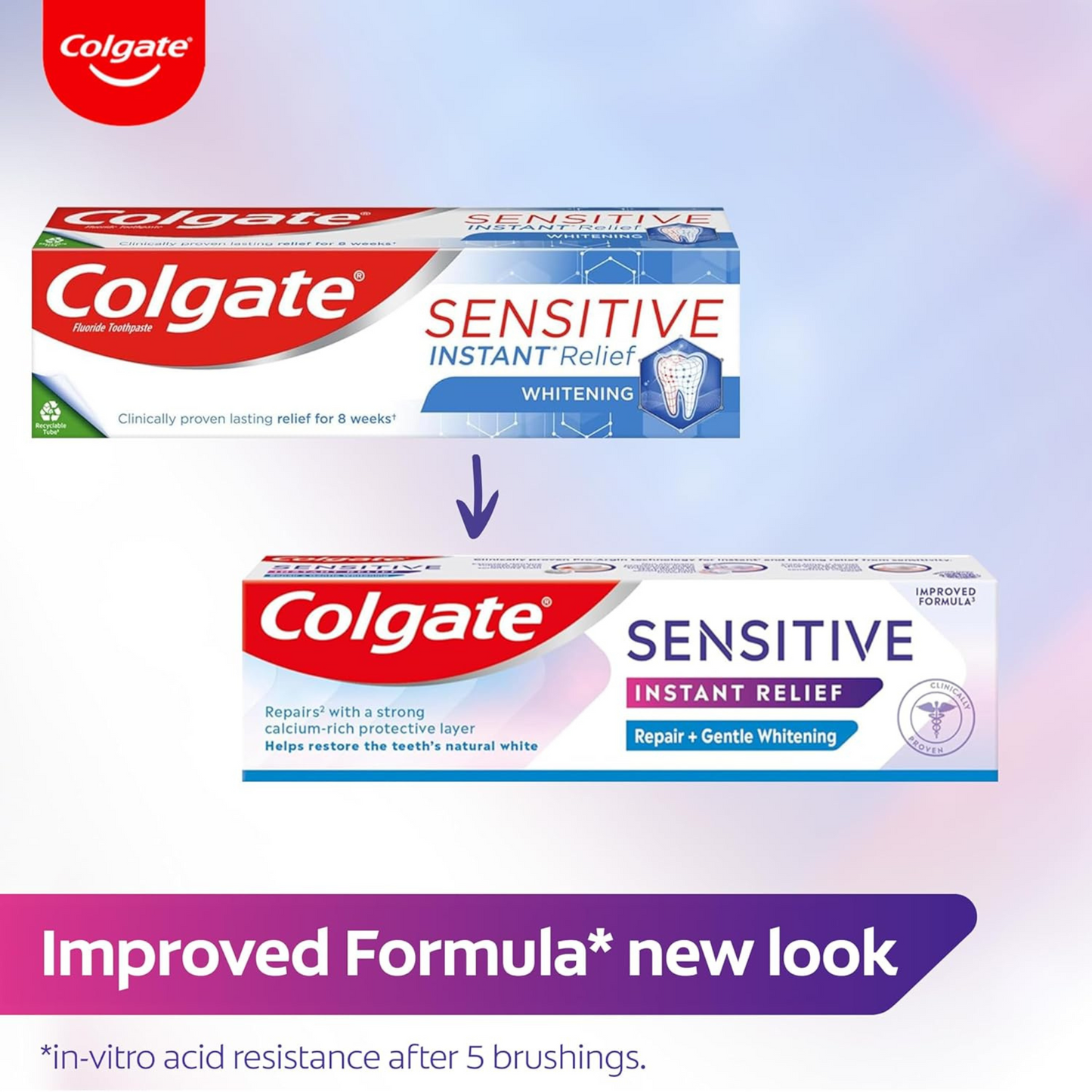 Colgate Sensitive Instant Relief Whitening Toothpaste protection reduces bacteria teeth gums Best genuine imported UK germ cavities dentalcare low price in bd