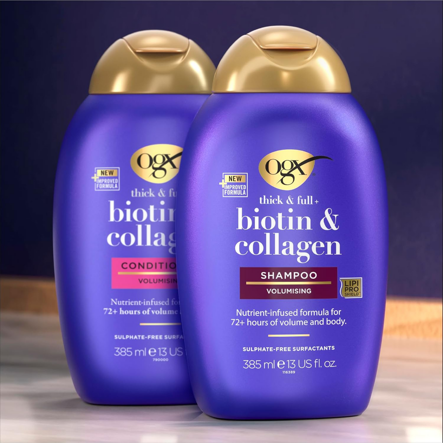 OGX Biotin Collagen Volumising Shampoo Thick haircare cleans soft unisex genuine UK import fall Best authentic dandruff free Shine dry nourished low price in BD