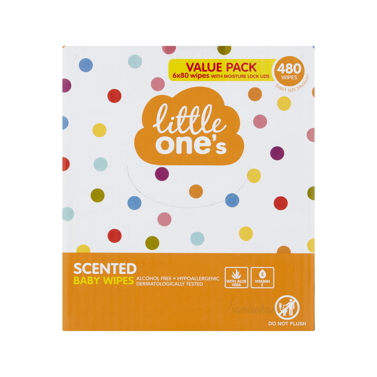 Little One's hands face Baby Wipes Scented Aloe Vera Vitamin E moisture Rash clean care pH dermatologically Best import soft genuine Australia low price in bd