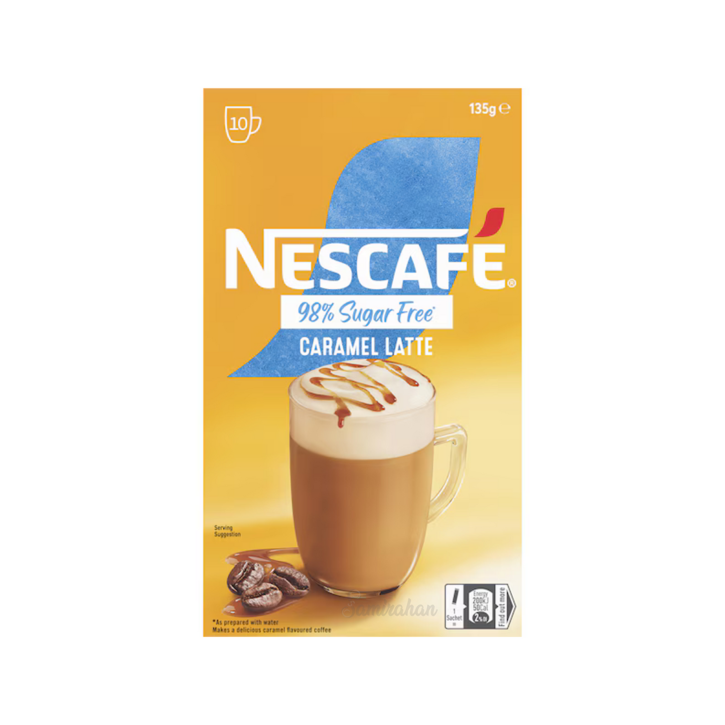 Nescafe 98% Sugar Free Rich Caramel Latte Coffee elevates your daily coffee experience. delectable layer of velvety froth and quality irresistibly smooth caramel flavour Treat tiredness reduce Raw original Best genuine authentic foreign imported real premium Australian instant strong product price in Dhaka Bangladesh