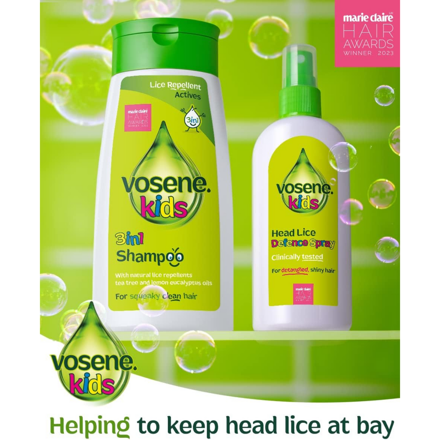 Vosene Kids 3 in 1  Shampoo Lice Repellents Tea Tree Lemon Body Vitamin sensitive skin.soft smooth Best foreign child bath genuine UK import price in BD Dhaka