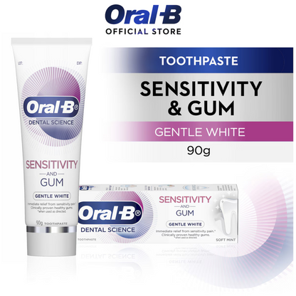 Oral-B Dental Science Sensitivity & Gum Gentle White toothpaste offers quick relief sensitivity discomfort & promotes gum health. Regular use mint soft strong teeth protects enamel yellow Best genuine imported foreign Australian  premium real quality dental original dat formula germ free clean price in Dhaka Bangladesh