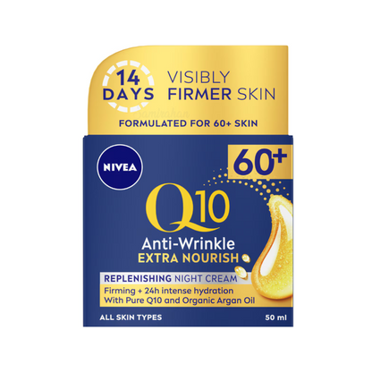 NIVEA Q10 Anti-Wrinkle Replenishing Night Cream skincare Best import Makeup authentic original Sun protect genuine facial brand smooth Australia low price in bd