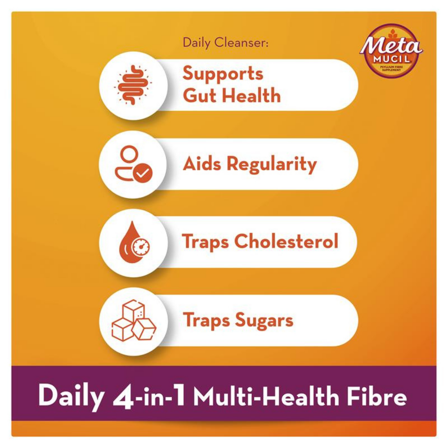 Metamucil Fiber Supplement Smooth Orange Powder multi health natural psyllium digestive Cholesterol clean gut Premium genuine import authentic low price in BD