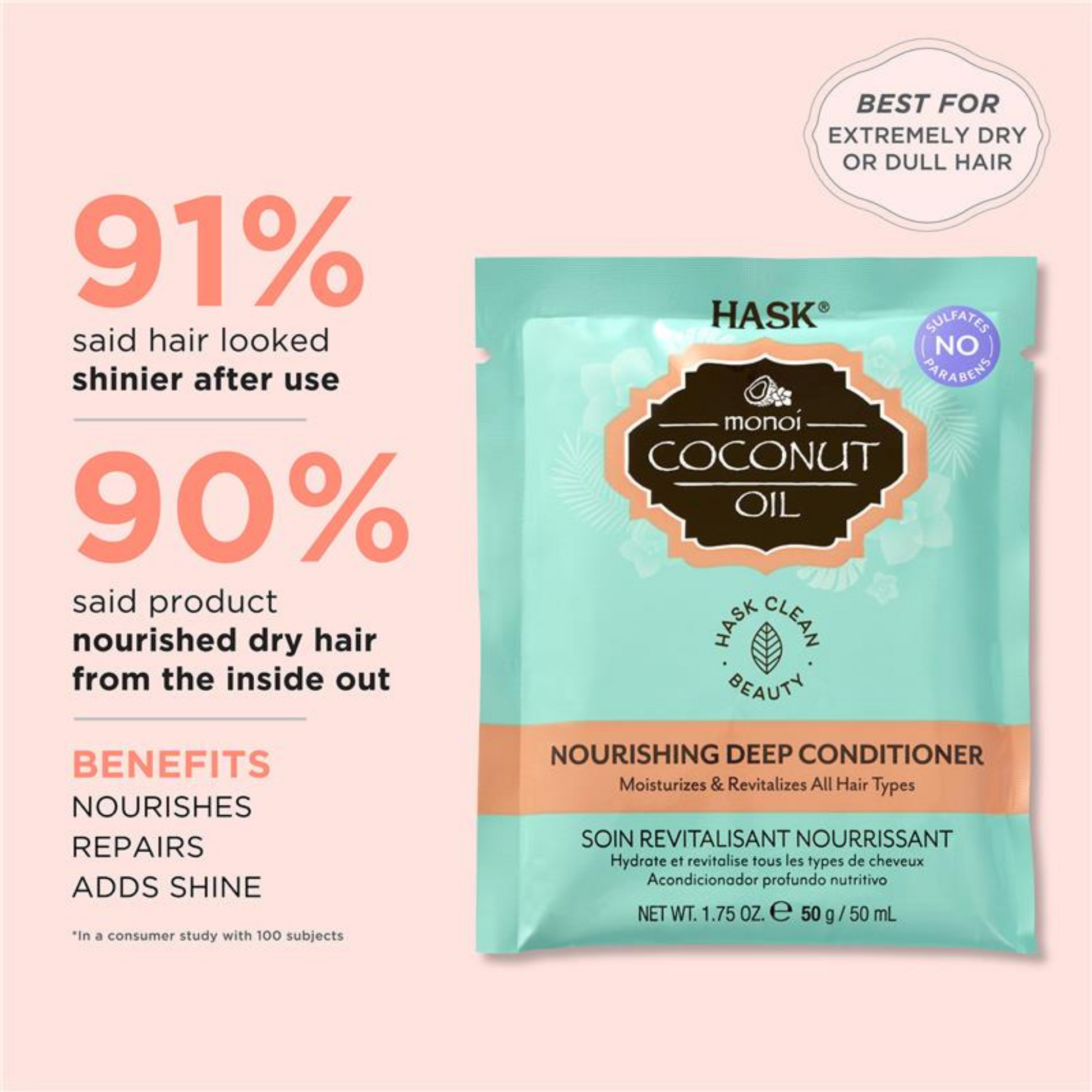 Hask Monoi Coco Oil Deep Conditioning luxurious treatment hair Best imported genuine authentic original dry premium organic beauty shiny silky low price in bd
