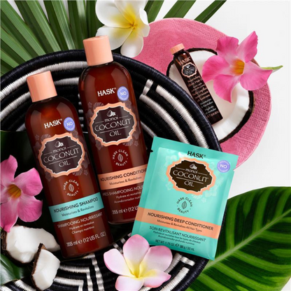 Hask Monoi Coco Oil Deep Conditioning luxurious treatment hair Best imported genuine authentic original dry premium organic beauty shiny silky low price in bd