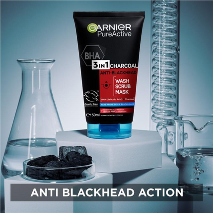 Garnier Pure Active Intensive Acne Prone Charcoal 3 in 1 Wash Best import foreign original pimple protect genuine face care premium Australia low price bd Dhaka