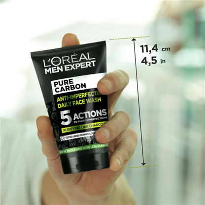 L'Oréal Men Expert Pure Carbon Charcoal Wash men oily skin Best import foreign original pimple protect genuine face care premium Australia low price in bd Dhaka