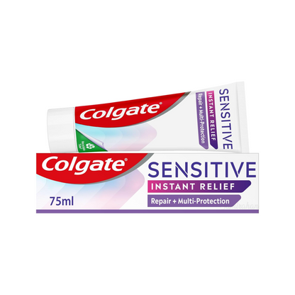 Colgate Sensitive Instant Relief Whitening Toothpaste protection reduces bacteria teeth gums Best genuine imported UK germ cavities dentalcare low price in bd