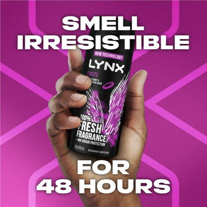 LYNX Excite Deodorant Body Spray combines sweetness coconut Best import Australia fragn deo premium authentic original scent perfume gift low price in Dhaka BD.