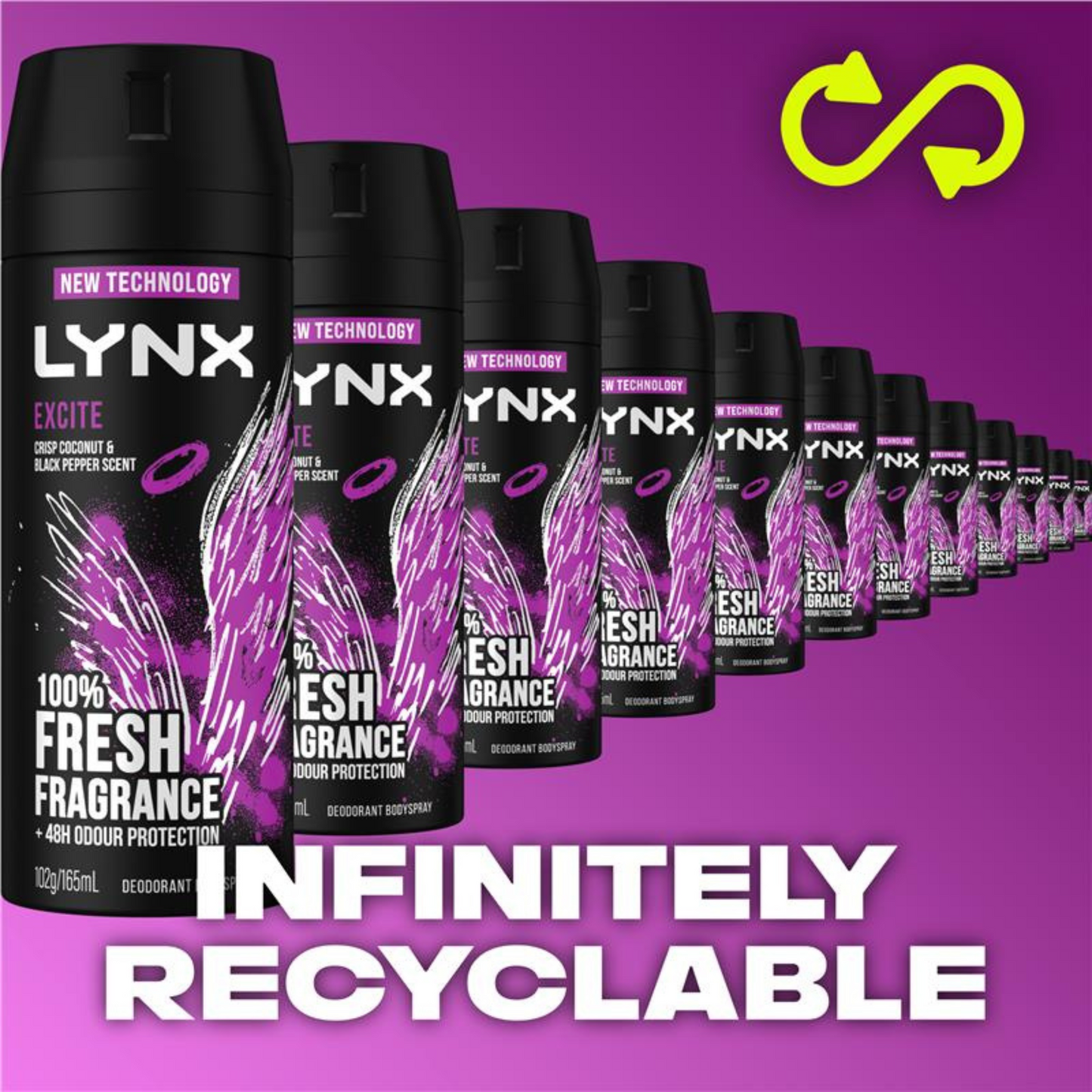 LYNX Excite Deodorant Body Spray combines sweetness coconut Best import Australia fragn deo premium authentic original scent perfume gift low price in Dhaka BD.