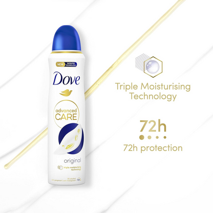 Dove Advanced Care Original Anti perspirant Deodorant Spray 72h sweat odor authentic protect Best long last fresh scent imported perfume premium low price in bd