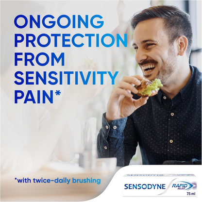 Sensodyne Sensitive Rapid Relief Mint Toothpaste UK Best genuine authentic pain cavit import foreign gum germ premium dental white brush cheap price in BD Dhaka