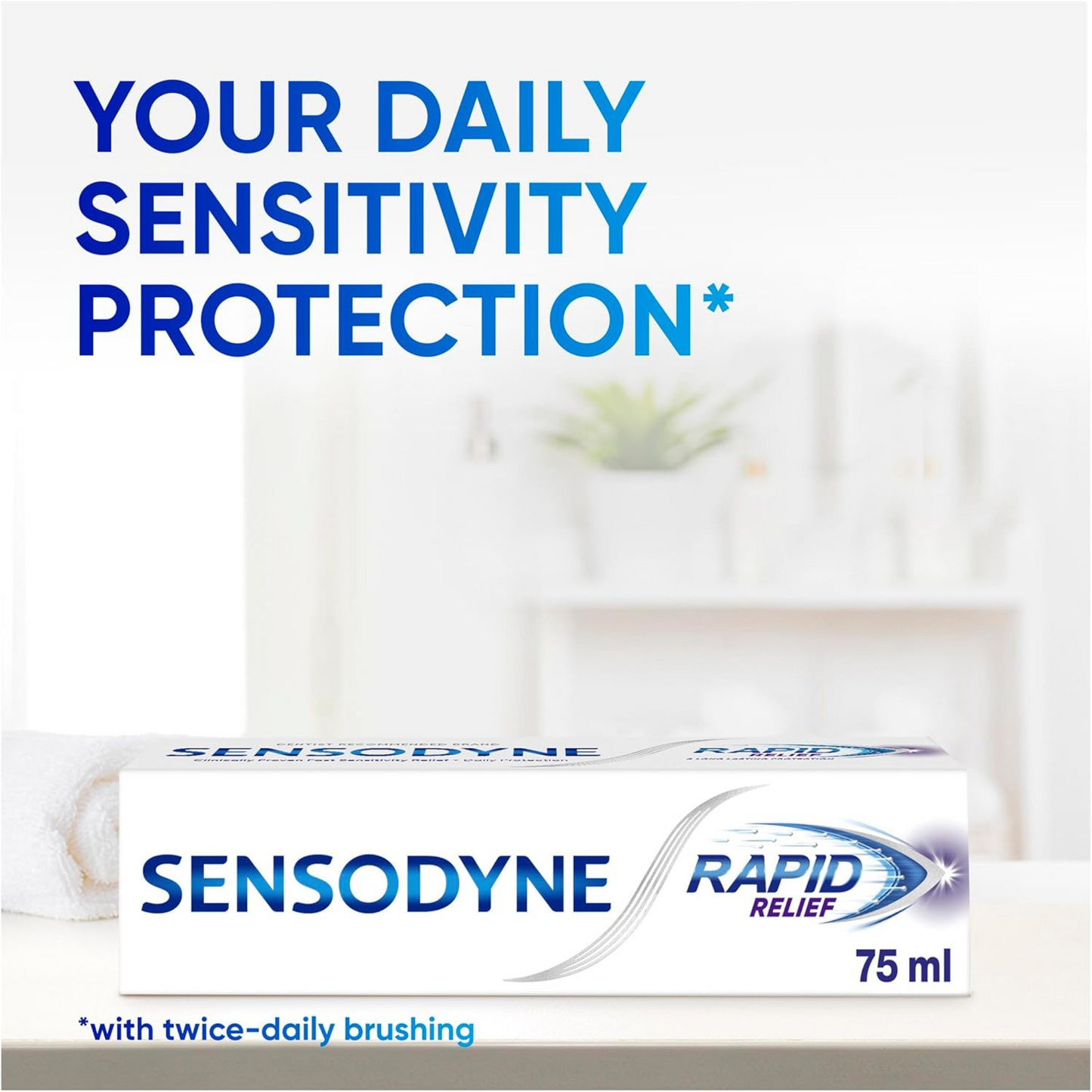 Sensodyne Sensitive Rapid Relief Mint Toothpaste UK Best genuine authentic pain cavit import foreign gum germ premium dental white brush cheap price in BD Dhaka