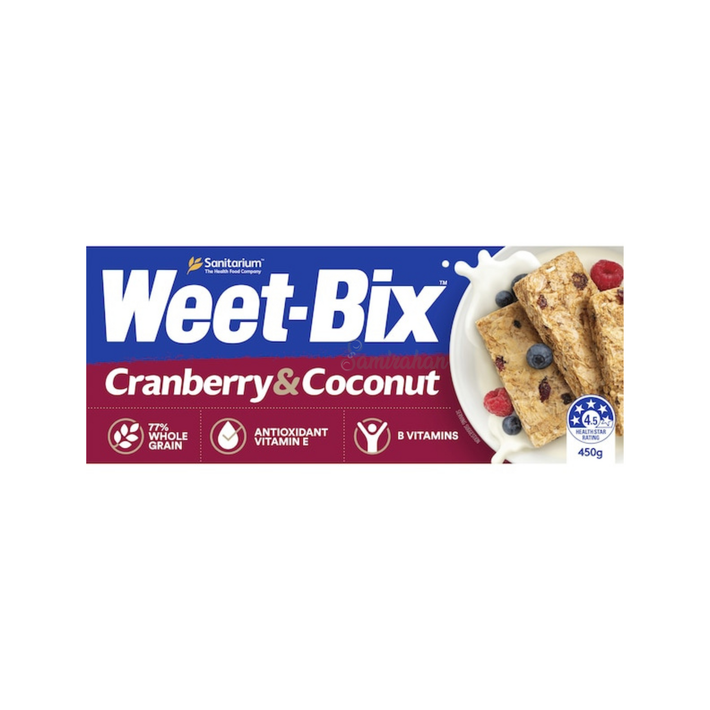 Sanitarium Weet-Bix™ Cranberry Coconut Breakfast Cereal sugar saturated fat fibre Vitamins Best genuine foreign import food healthy corn low price in Dhaka BD