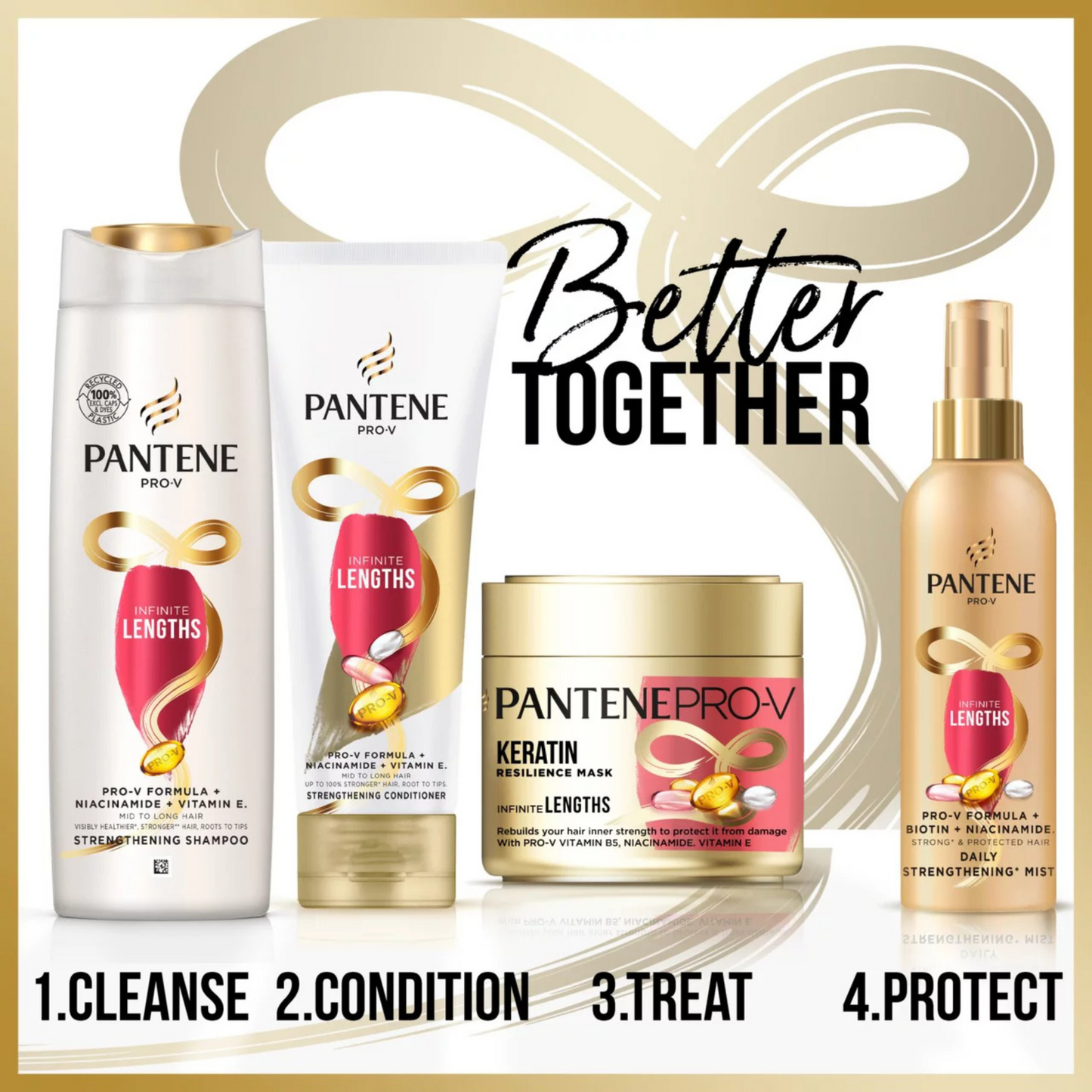 Pantene Infinite Lengths Pro V Shampoo keratin Best fine healthy growth shine foreign dandruff genuine authentic imported loss damage sculp low price BD Dhaka