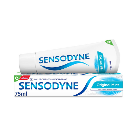 Sensodyne Sensitive Original Mint Toothpaste UK Best genuin authentic pain cavity import foreign gum germ premium dental offer white brush low price in BD Dhaka