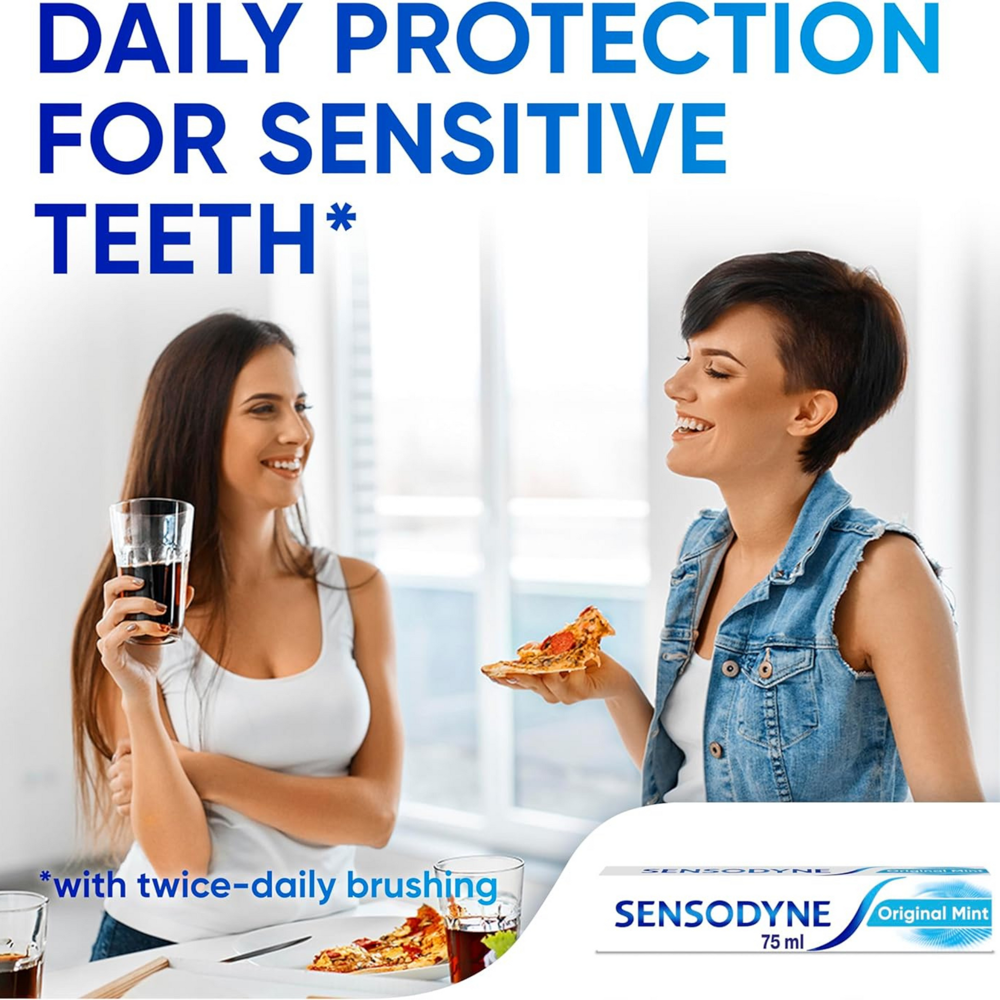 Sensodyne Sensitive Original Mint Toothpaste UK Best genuin authentic pain cavity import foreign gum germ premium dental offer white brush low price in BD Dhaka