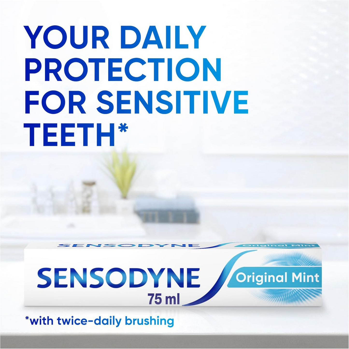 Sensodyne Sensitive Original Mint Toothpaste UK Best genuin authentic pain cavity import foreign gum germ premium dental offer white brush low price in BD Dhaka