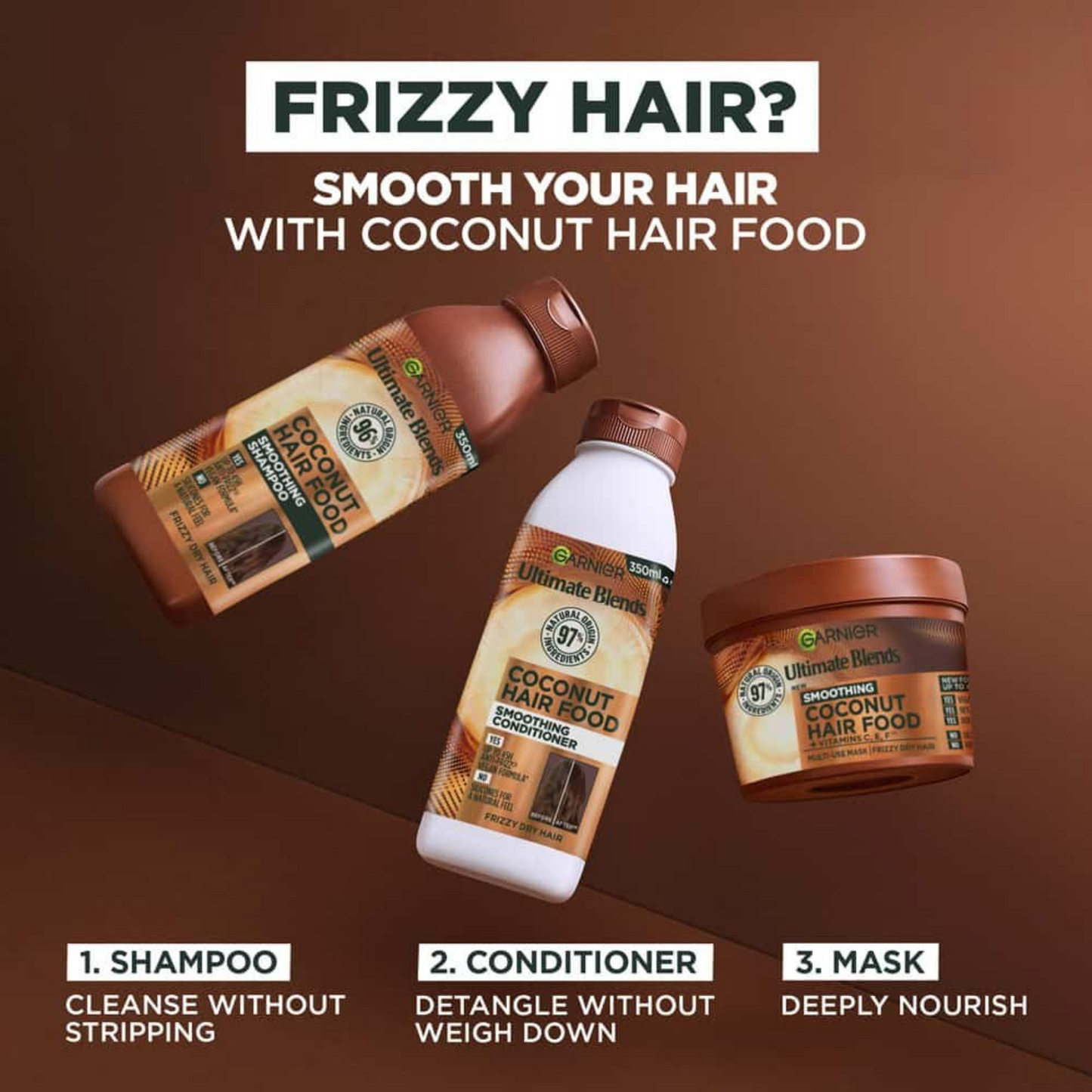 Garnier Ultimate Blends Coconut Hair Food Shampoo hair shine Best sculp import original Brand protect genuine damage dandruffcare premium uk low price bd Dhaka