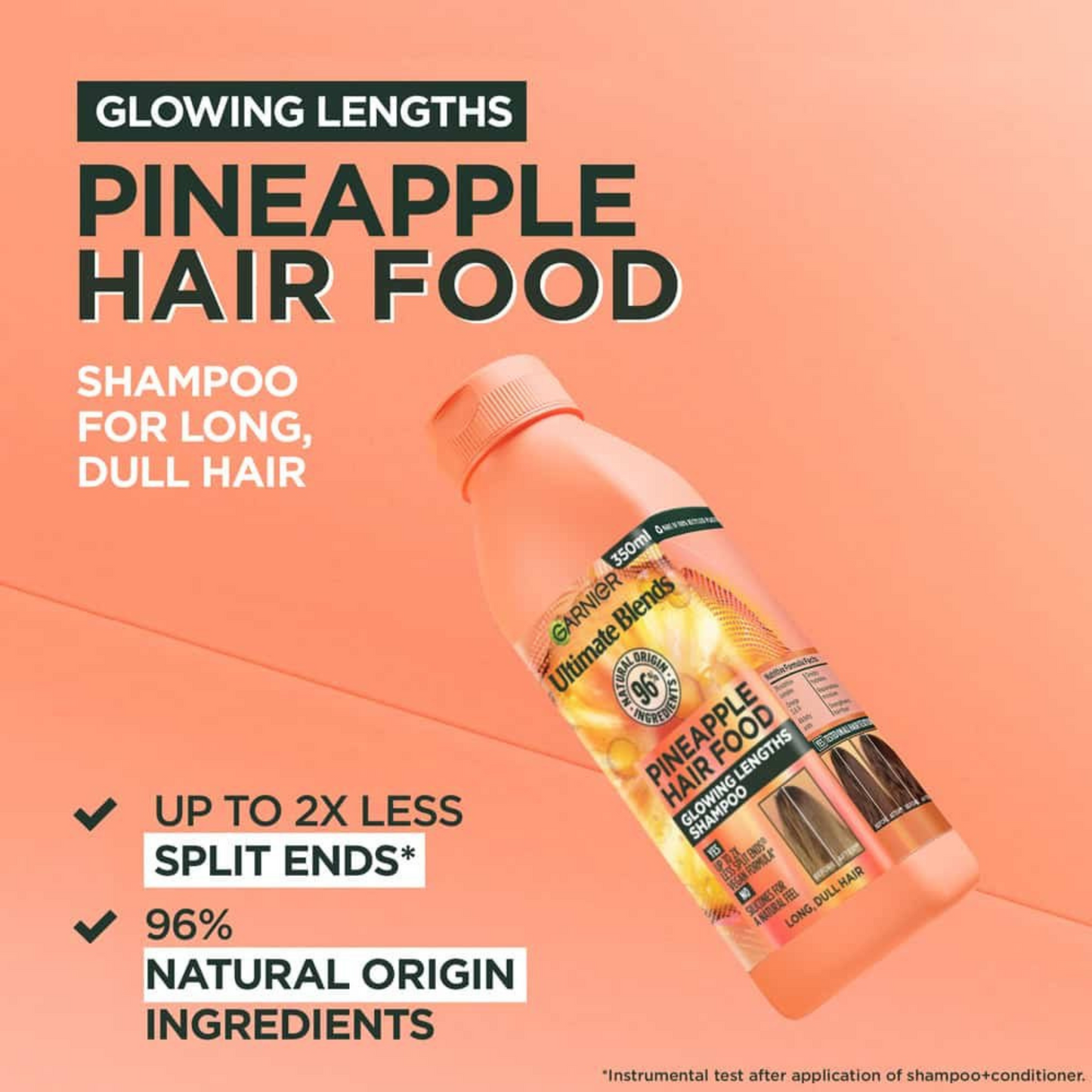 Garnier Ultimate Blends Pineapple & Amla Shampoo hair shine Best sculp import original Brand protect genuine damage dandruffcare premium uk low price bd Dhaka