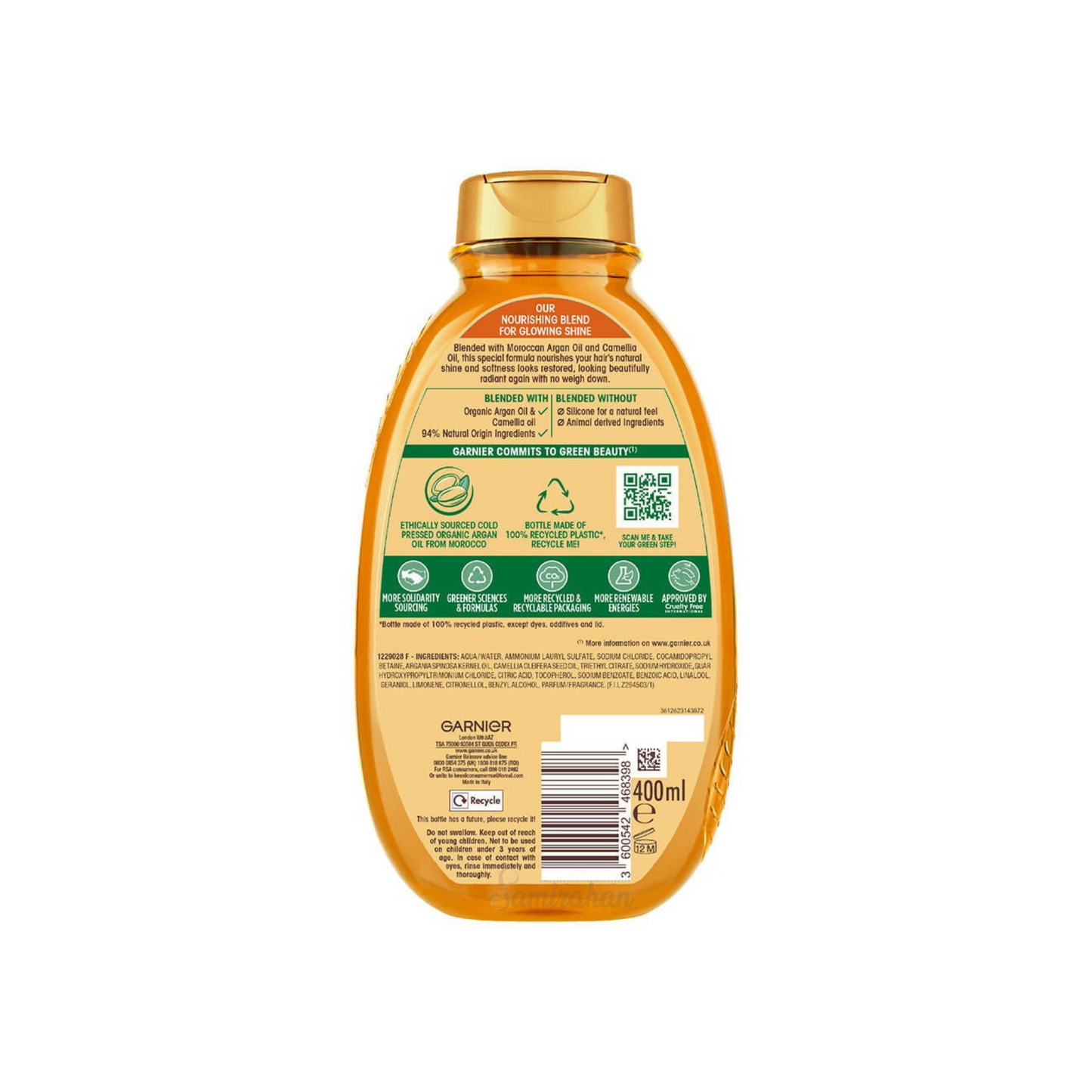 Garnier Ultimate Blends Argan Oil & Camellia hair shine Shampoo Best sculp imported original protect genuine damage dandruff care premium uk low price bd Dhaka