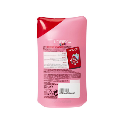 L'Oréal Kids Extra Gentle 2 in 1 Strawberry Shampoo Body Wash Vitamin sensitive skin soft  smooth Best foreign children bath genuine UK import price in BD Dhaka