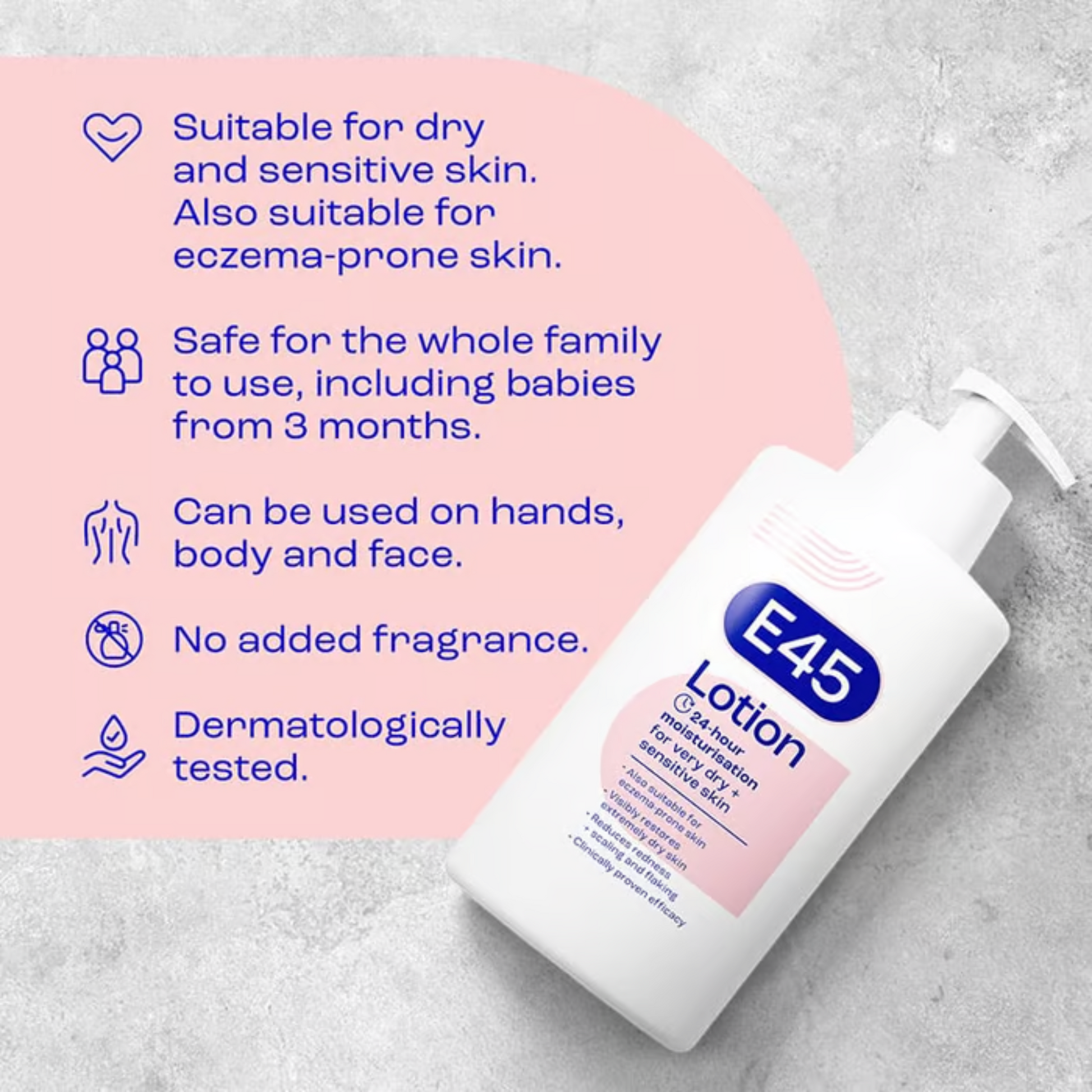 E45 light unperfumed lotion Offers online lotion uxurious Hydrating Sensitivity Best imported UK USA genuine authentic premium skin care beauty low price in BD