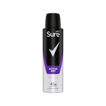 Sure Men Active Dry 48h Protection Anti-perspirant Deodorant Spray 48h sweat odor protection Best long last fresh scent import perfume premium low price in bd