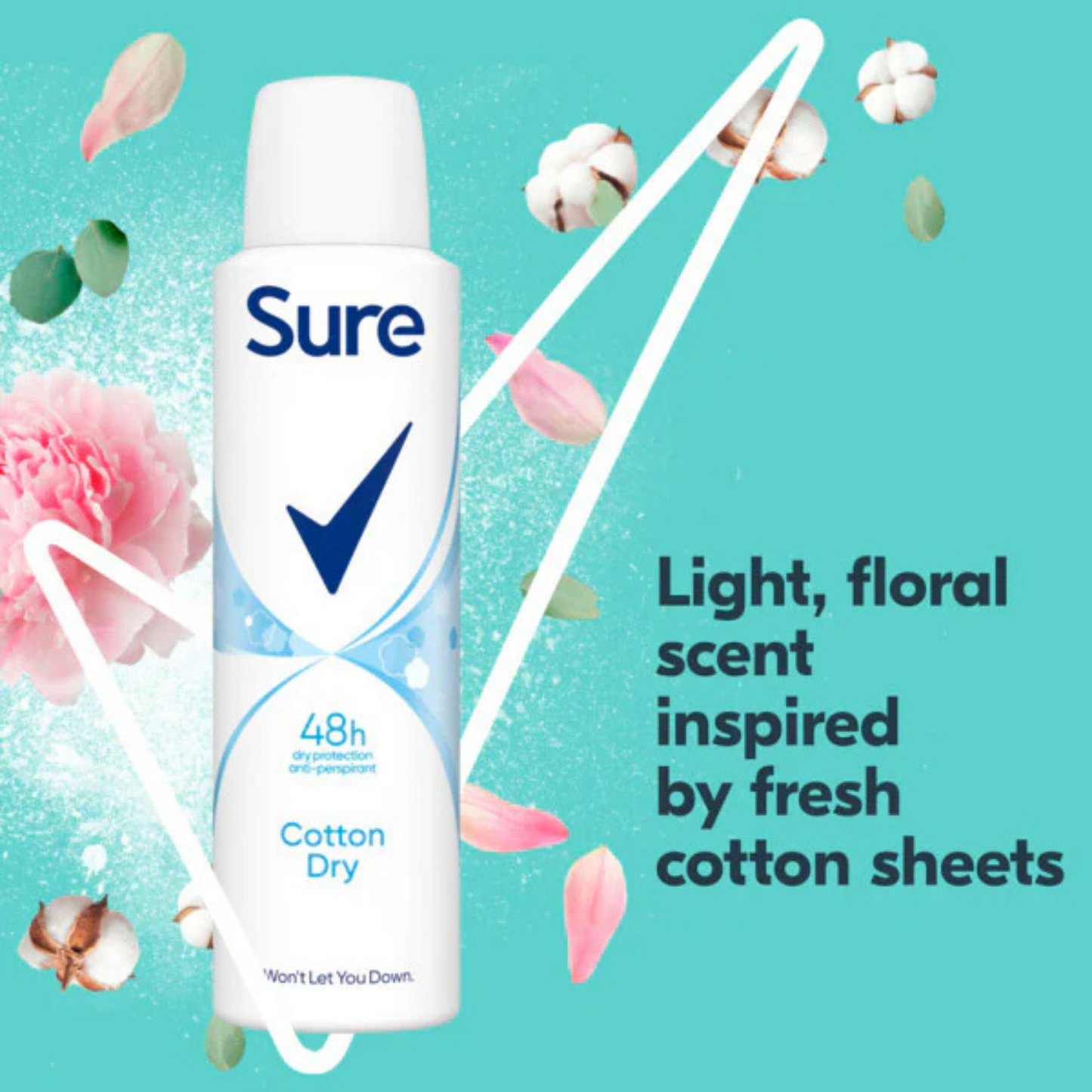 Sure Women Cotton Dry 48h Protection Anti perspirant Deodorant Spray smell sweat odor protection Best long last fresh scent import perfume premium low price bd