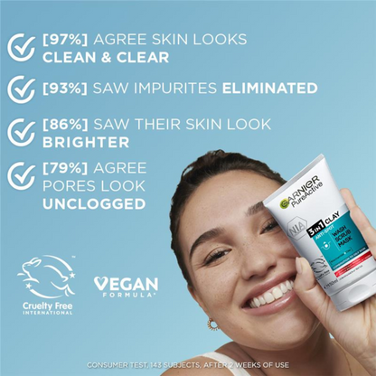 Garnier Pure Active 3 in 1 Clay Wash Scrub Mask soap acne glow Best import original Brand pimple protect genuine face care premium Australia low price bd Dhaka