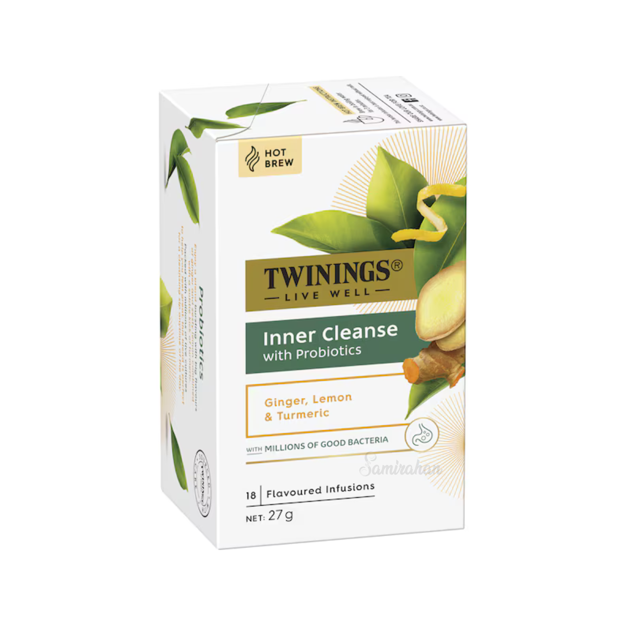 Twinings Live Well Inner Cleanse Tea Bags Ginger Lemon Turmeric 18 Pac ...