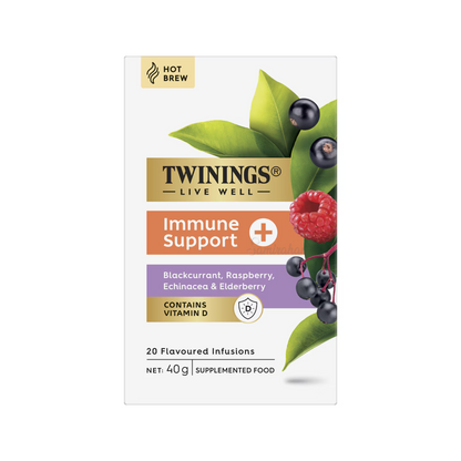 Twinings Live Well Immune Support Tea Bag natural caffeine free winter snack blend coffee Best authentic imported Australia UK instant strong cheap price in bd