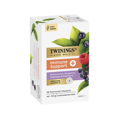 Twinings Live Well Immune Support Tea Bag natural caffeine free winter snack blend coffee Best authentic imported Australia UK instant strong cheap price in bd