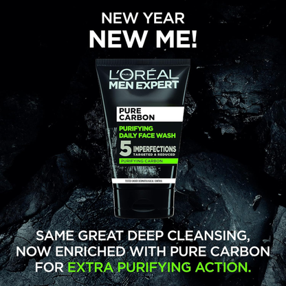 L'Oréal Men Expert Pure Carbon Charcoal Wash men oily skin Best import foreign original pimple protect genuine face care premium Australia low price in bd Dhaka