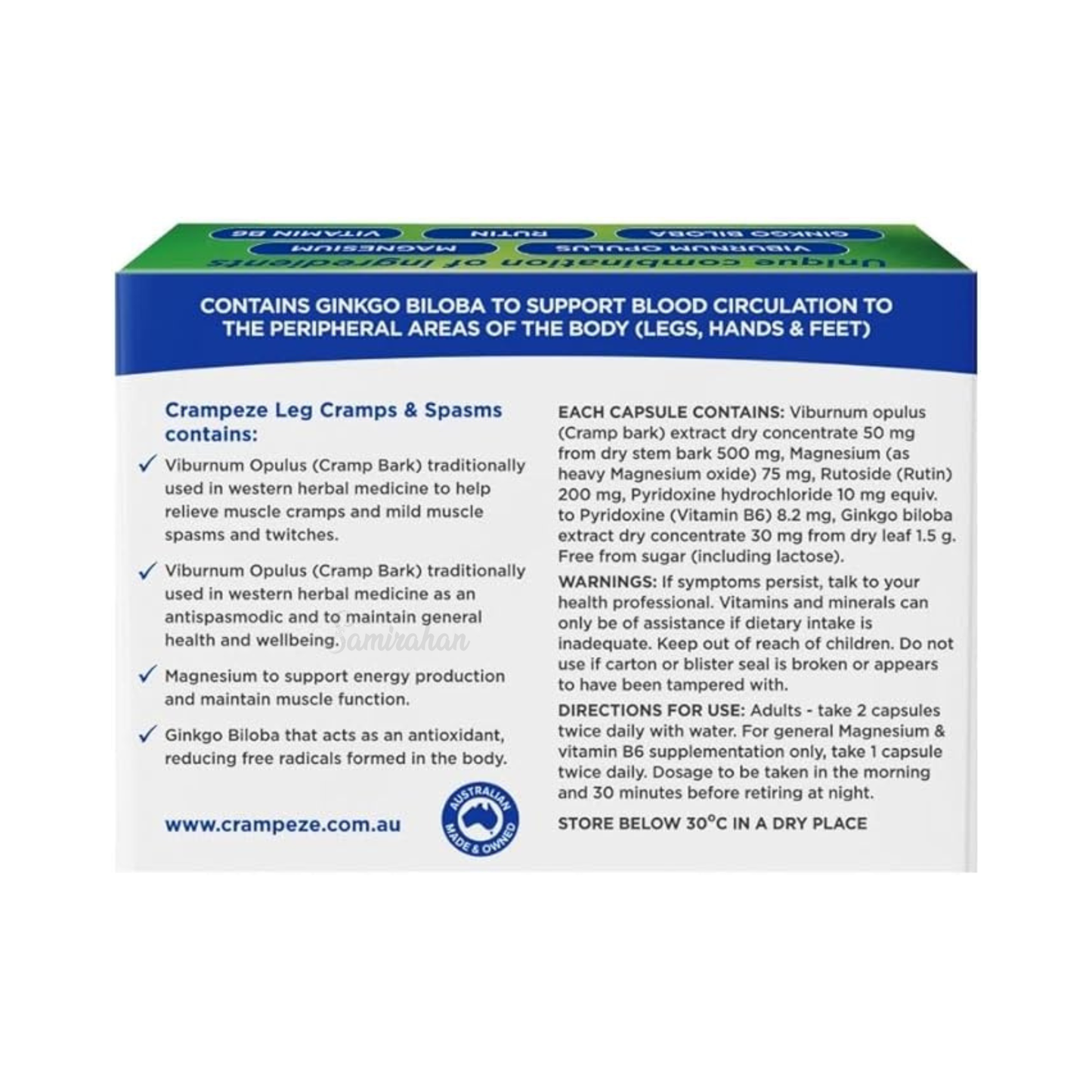 Crampeze Leg Cramps & Spasms Capsules Night cramps Best import authentic genuine premium brand online shop AU Supplementation low price in BD Gazipur Raipur, Bauphal