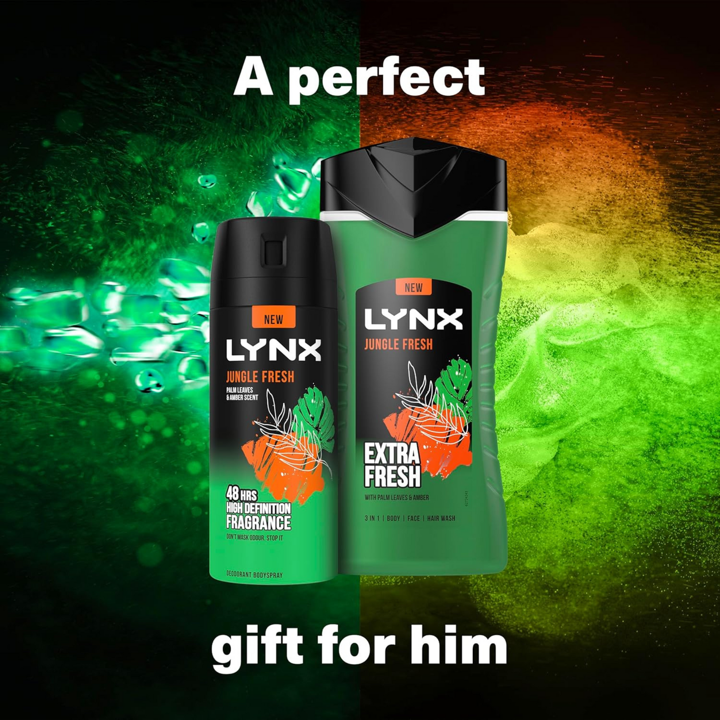 LYNX Jungle Fresh Duo Gift Set Body wash shower gel soap savan glow sweet Best imported Australia fragn aroma authentic original scent perfume low price in BD