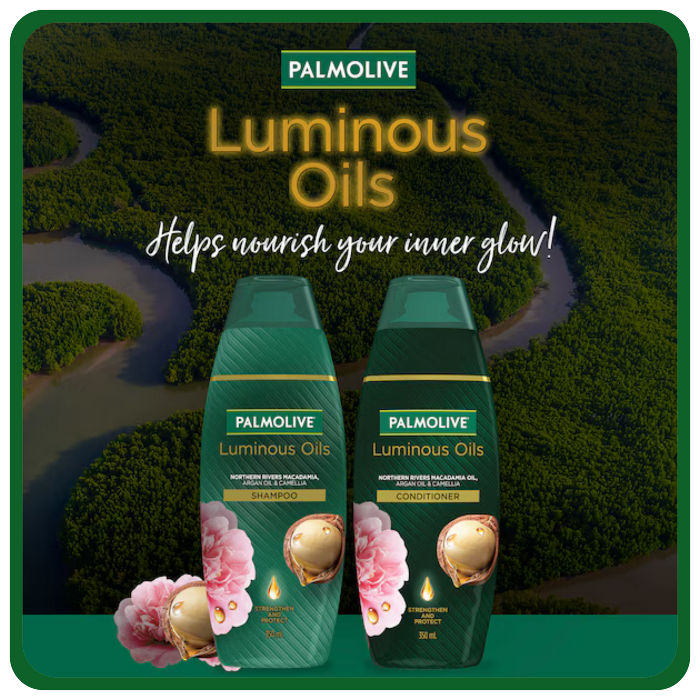 Palmolive Haircare Bundle Luminous Oils Argan Oil With Camelia Shampoo & Conditioner (Australia) 2 x 350mL
