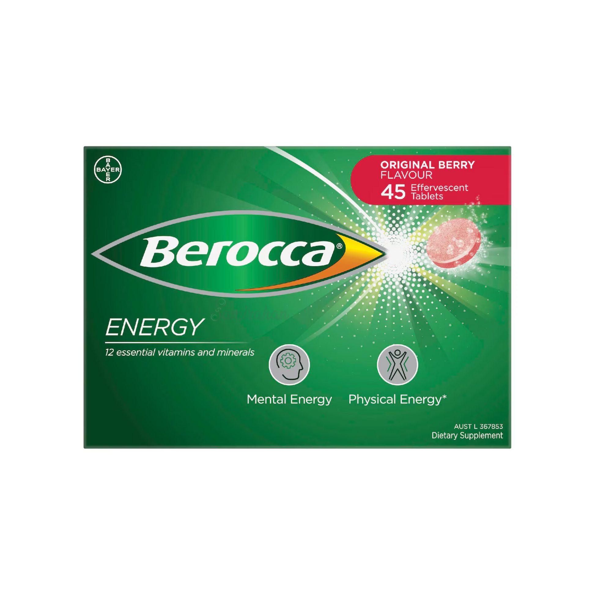 Berocca Energy Vitamin B C Effervescent Multivitamin Drink Berry immunity mental strength Best genuine premium quality absorption calcium import low price in BD