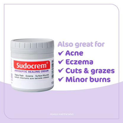 Sudocrem Antiseptic Healing Cream nappy rash symptoms multipurpose treatment acne eczema cuts grazes sunburn burns chilblains protection best UK price in bd