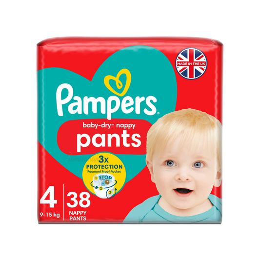 Pampers Big Baby Dry Nappy Pants Boy Girl 4 Size 9-15kg protection dry comfort 12hrs Easy Fit soft secure Best genuine Australian uk baby diaper low price in bd