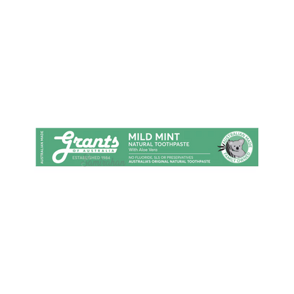 oral health Grants Mild Mint Toothpaste Aloe Vera and natural herbs, it soothes sensitive gums smile gums strong teeth medicine care dental premium low price bd