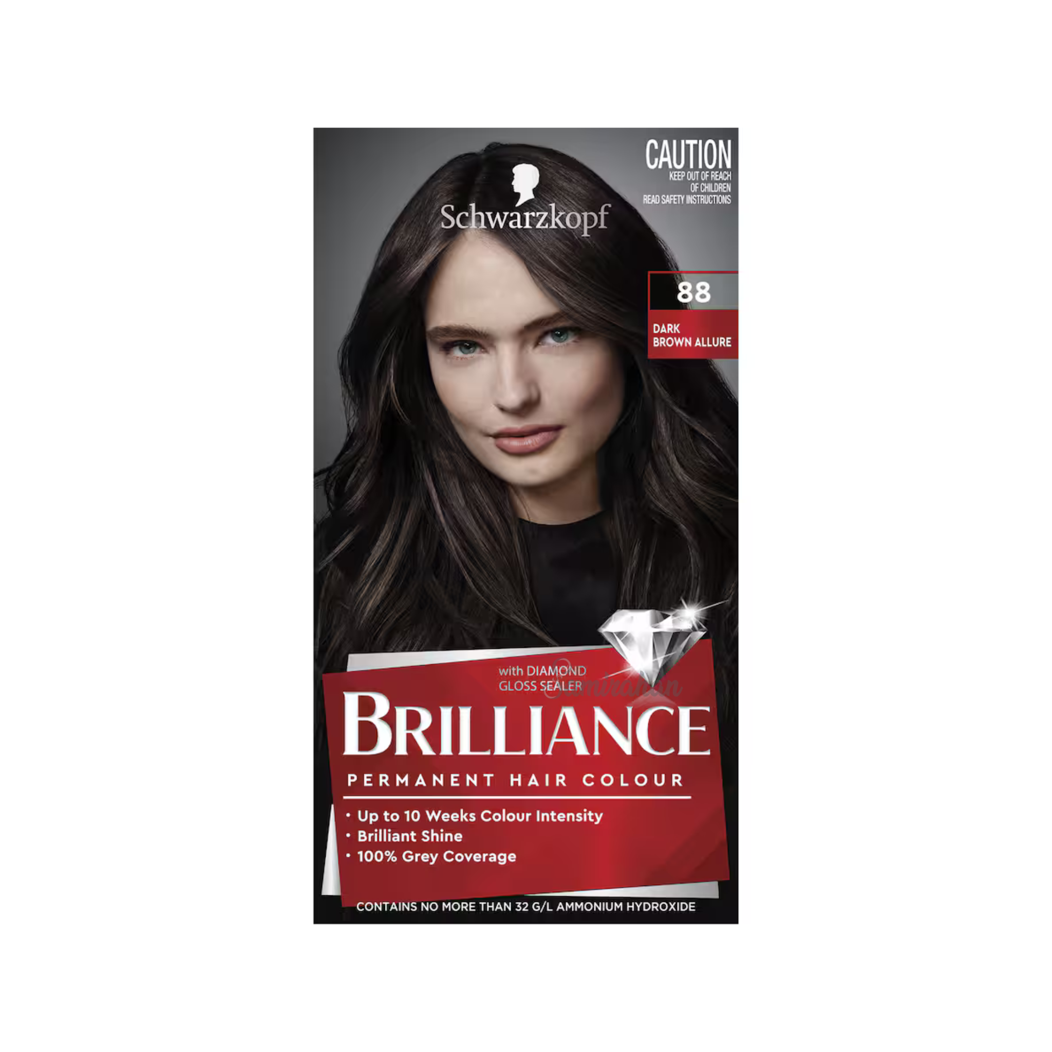Schwarzkopf Brilliance Permanent Hair Colour 88 Dark Brown Allure ...