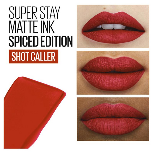 Maybelline Superstay Matte Lip Ink Spiced Edition Shot Caller weeding bride parlor long last import Best original brand Australia makeup style low price in bd