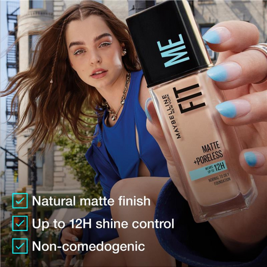 Maybelline Fit Me Matte & Poreless Foundation Natural Beige 220 long last full coverage Soft import Best original brand Usa Australia makeup style low price bd
