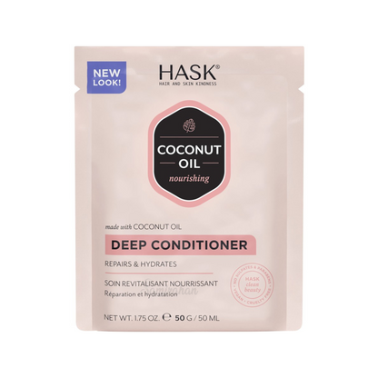 HASK Monoi Coco Nourish Deep Conditioner premium shine glow damage Sachet Best import foreign haircare quality Clean restores shiny silky Protein cheap price bd