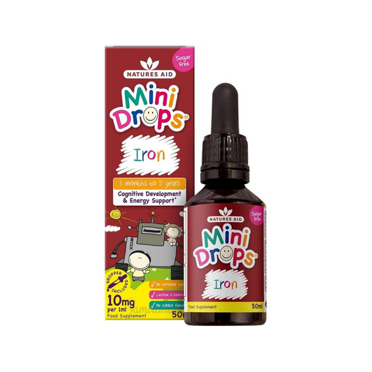 Natures Aid Iron Mini Drop Cognitive Development nutrition children support growth Best Kid imported genuine UK premium health diet baby supplement low price bd